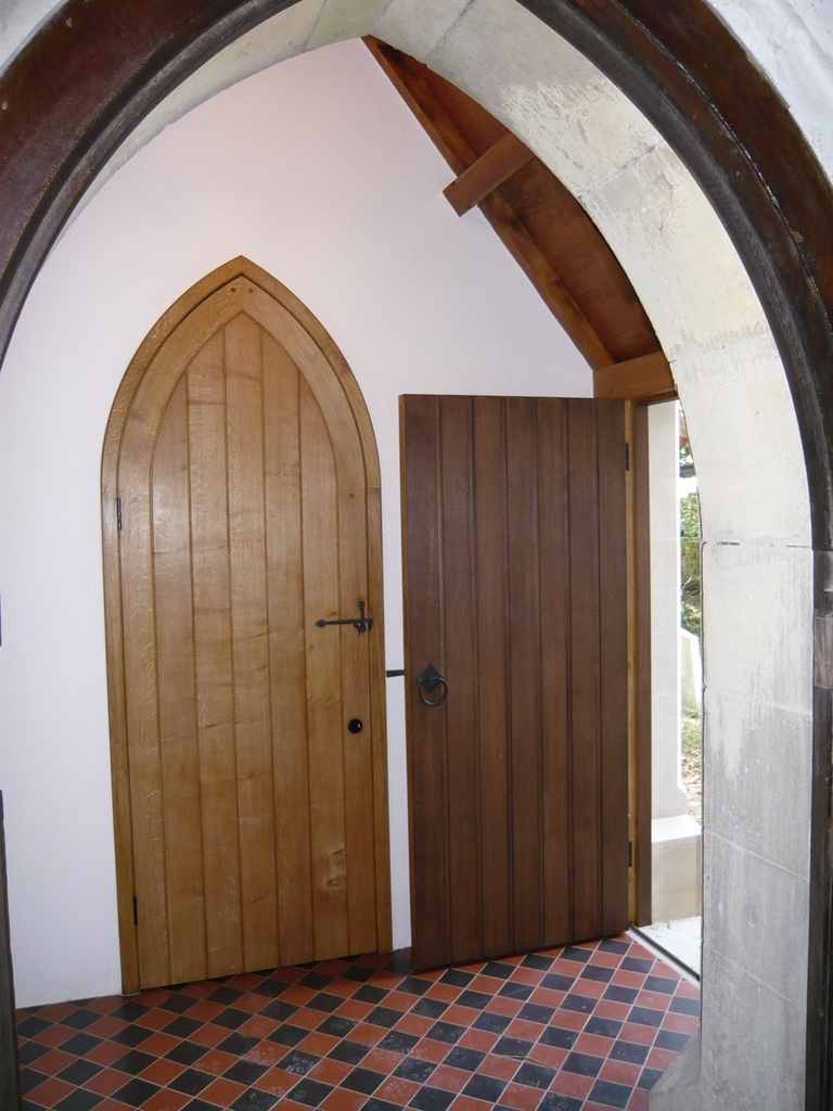 Porch extension to church